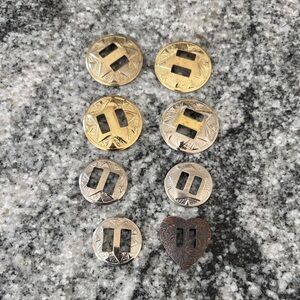 Set of Decorative Metal Conchos